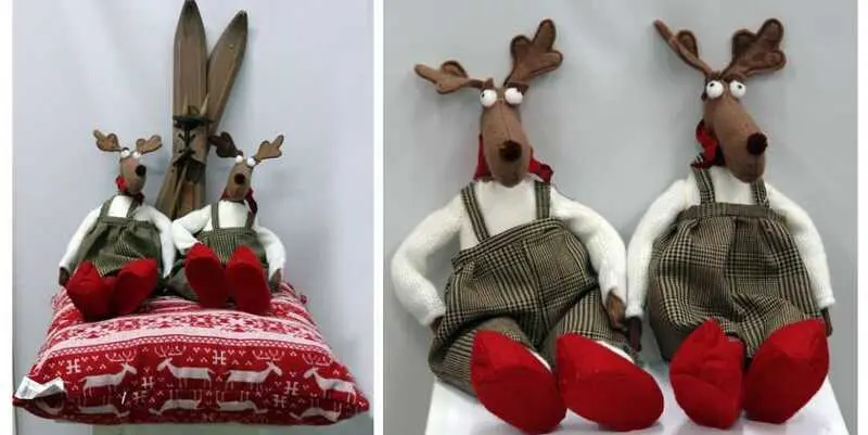 Фигура Лось в одежде 18х12х43 см 