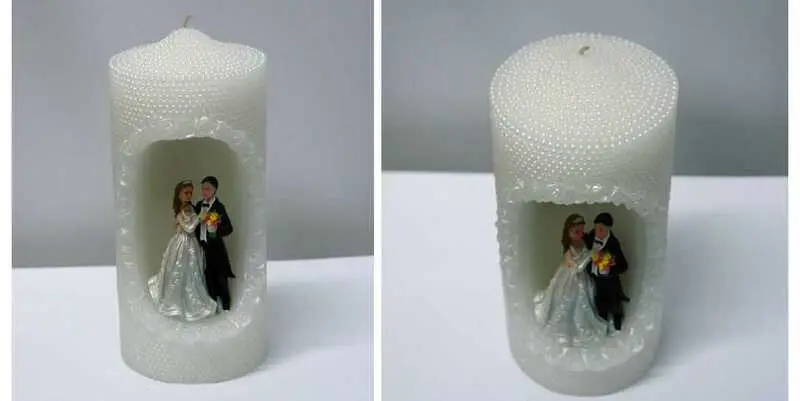 Свечка со свадебной фигуркой 10х10х4х2