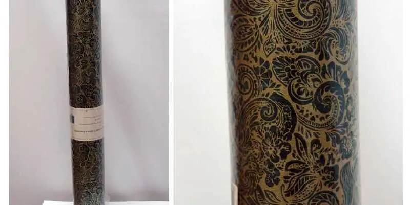 Бумага упаковочная Крафт орнамент зеленый 