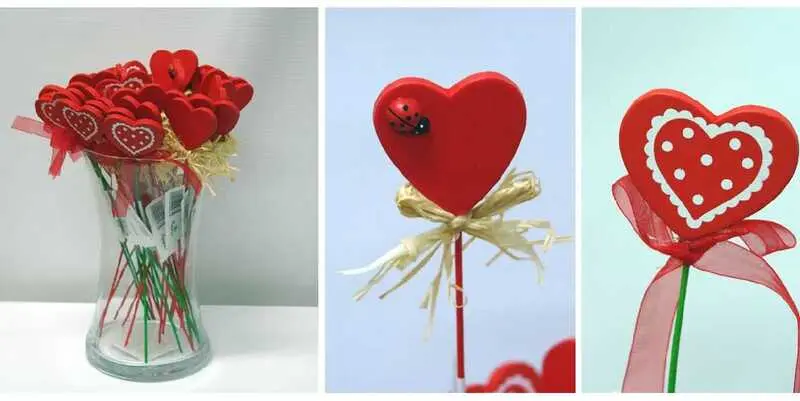 Сердце на вставке 4х20см