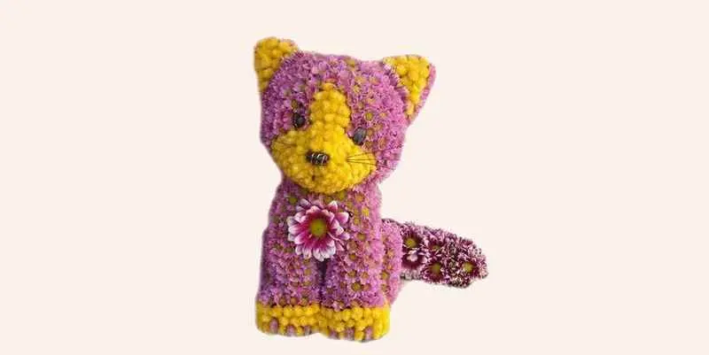 Игрушка из цветов - Мурка