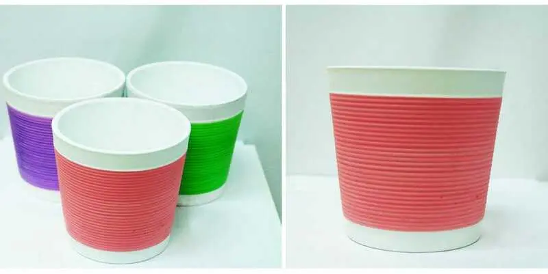 Цветочный Горшок с блюдцем керамика Д16 Н14