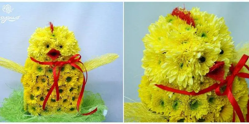 Игрушка из цветов - Твитти
