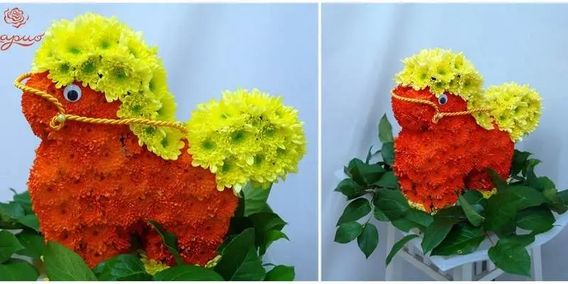 Игрушка из цветов - Лошадь